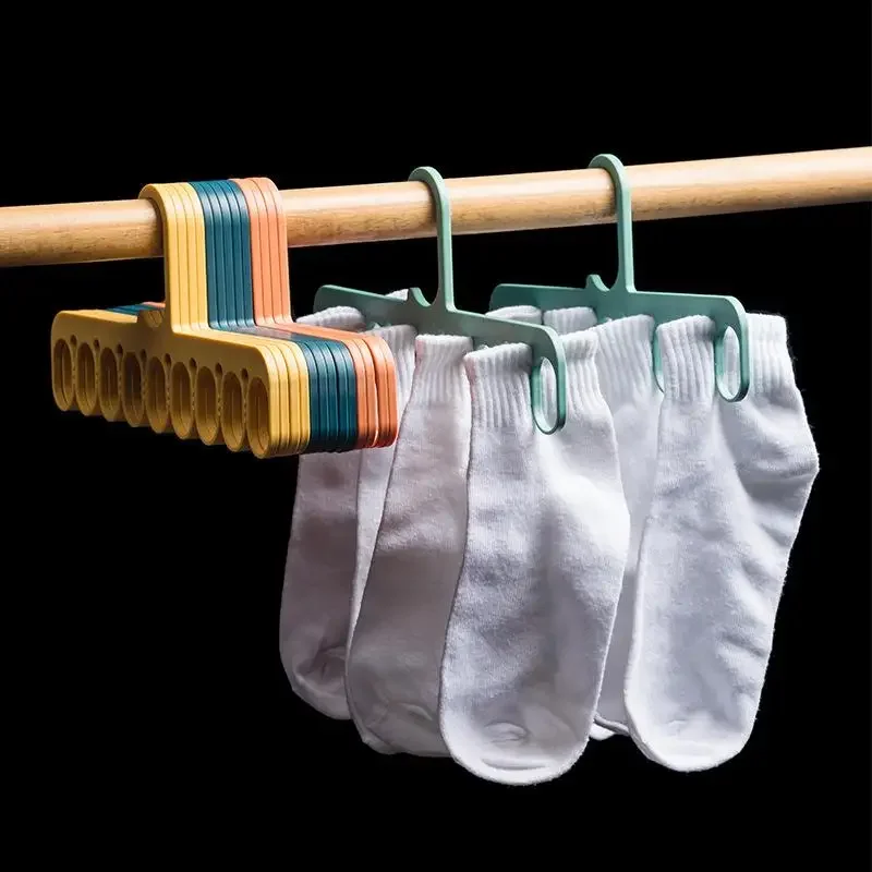 Colgador de ropa de 9 agujeros, organizador de ahorro de espacio, perchas mágicas multifunción, almacenamiento de ropa y bufanda, 28x13cm