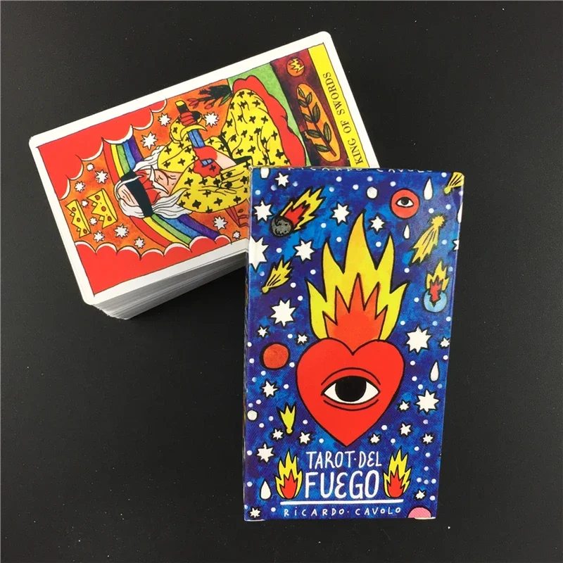 Tarot del Fuego Cards Tarot for Deck Oracles Electronic Guide Book Game Toy by Ricardo Cavolo