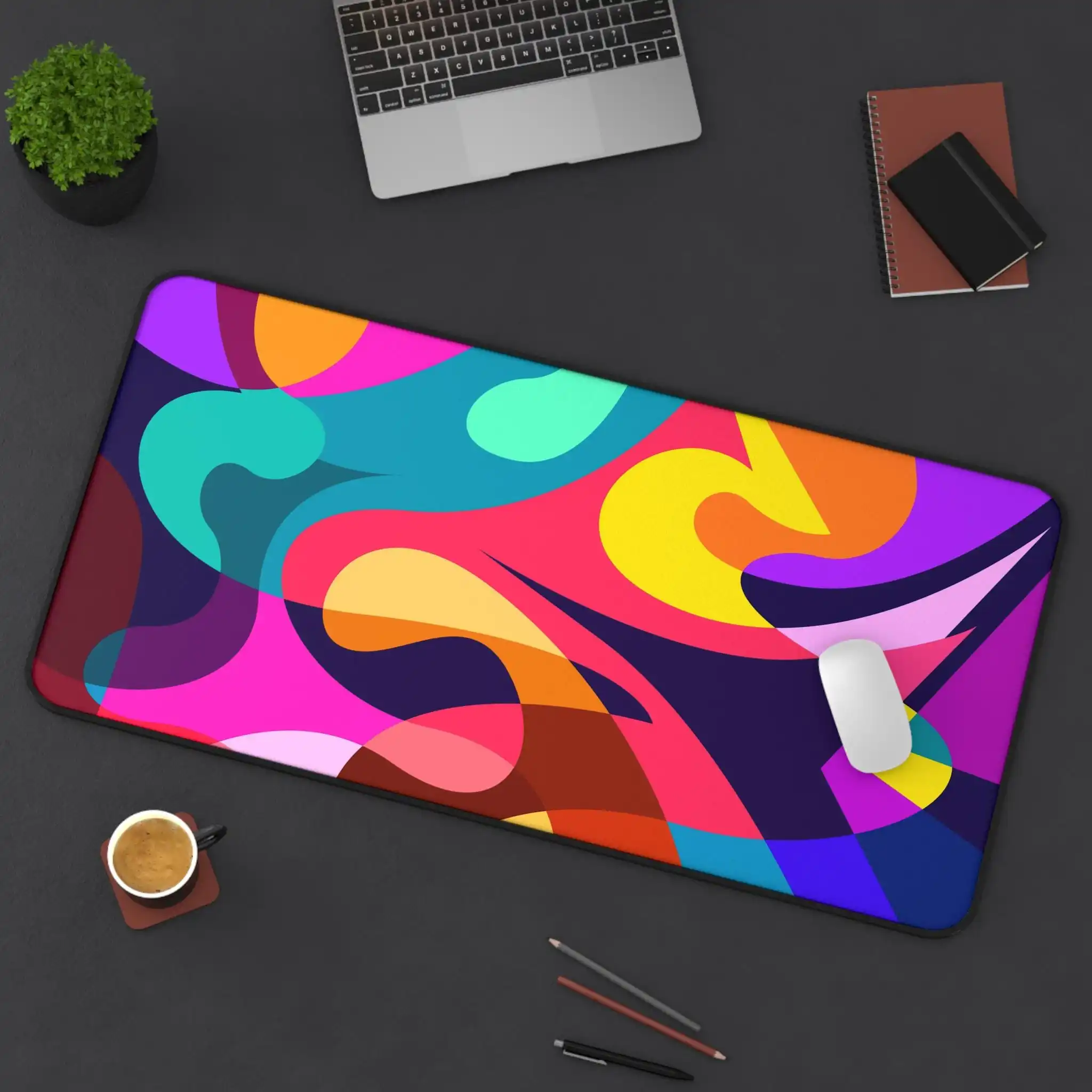 

Красочный коврик для мыши с абстрактным узором, подходит для домашних офисов, настольных аксессуаров для геймеров и подарок для творческих энтузиастов
