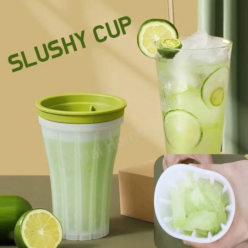 Slushy Cup Ice Maker Cup Homemade Smoothie Milkshake Bottle Durable Slushy Ice Cream Maker Squeeze Slush Quick Slushy Maker