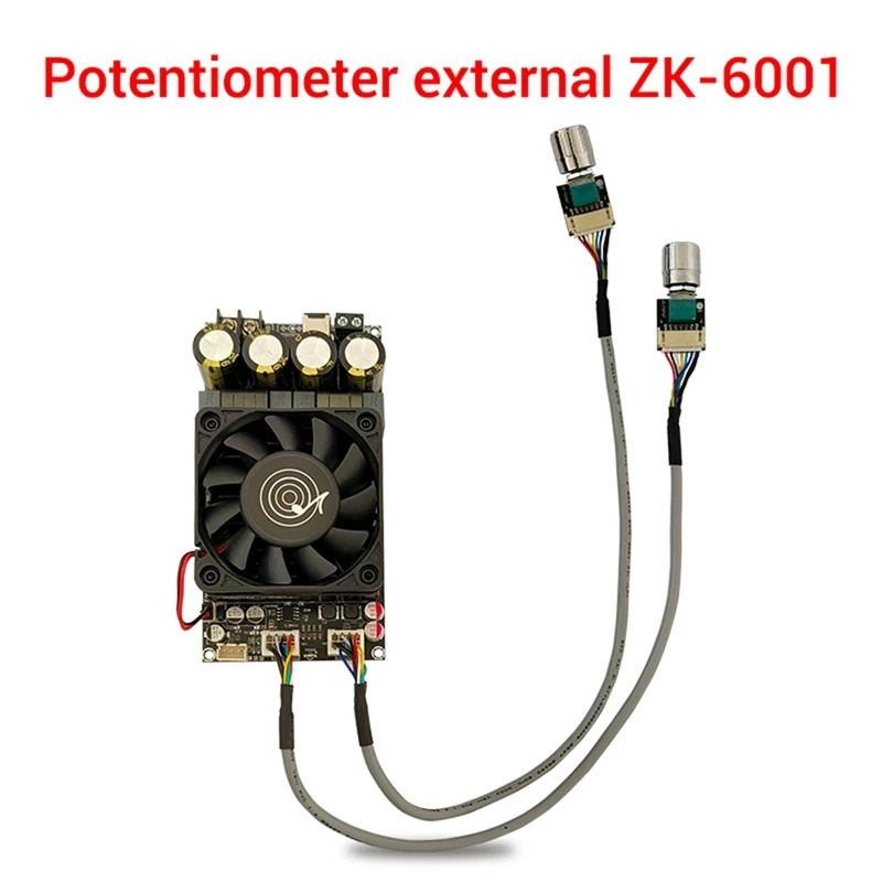 ZK-6001 Digital Power Amplifier Board 2.1 Channel 600W Subwoofer TPA3225 Bluetooth Amplifier Module With Shielded Wire