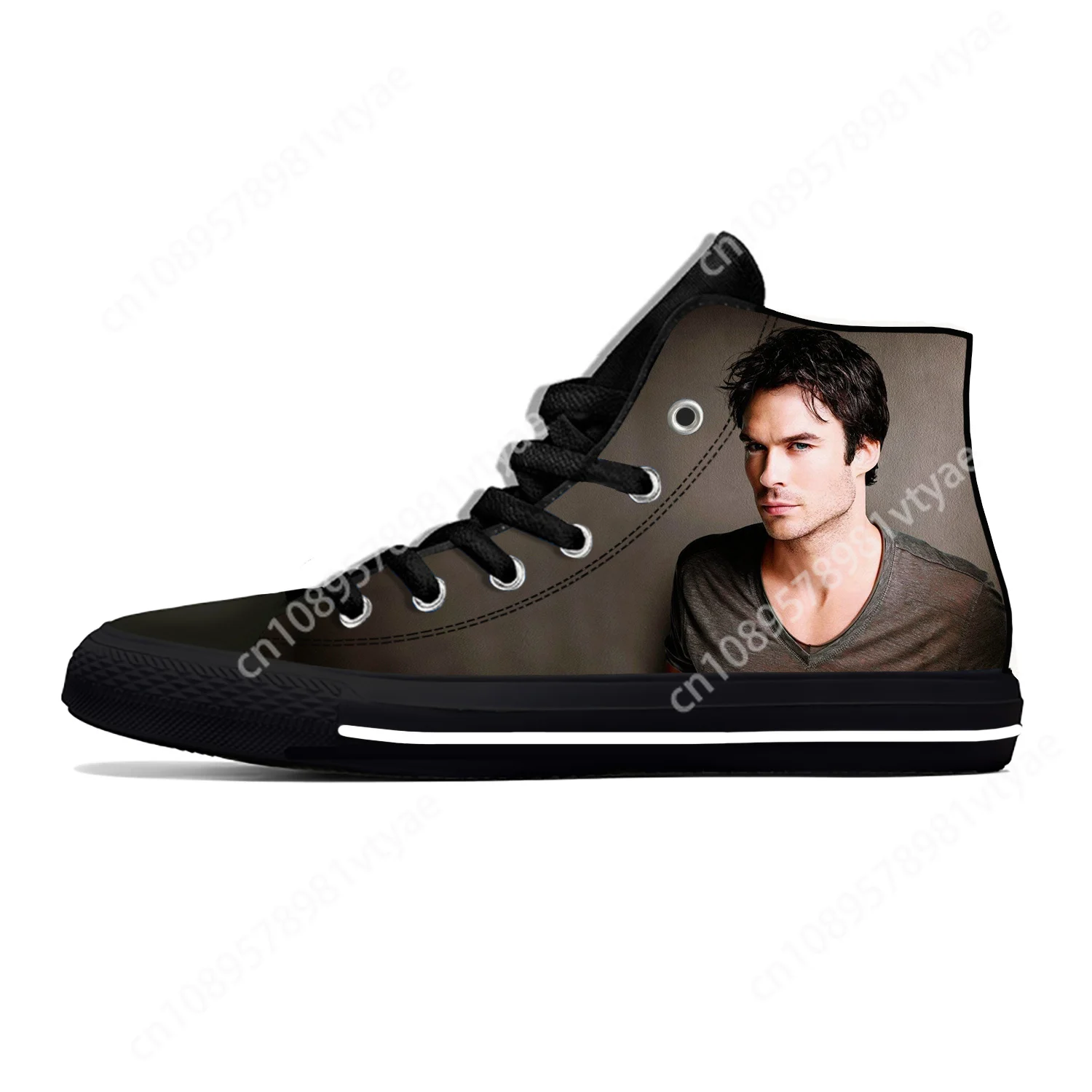 Hot Cool Summer The Vampire Diaries Damon Salvatore Cool Fashion Casual Shoes High Top Men Women Sneakers Classic Board Shoes