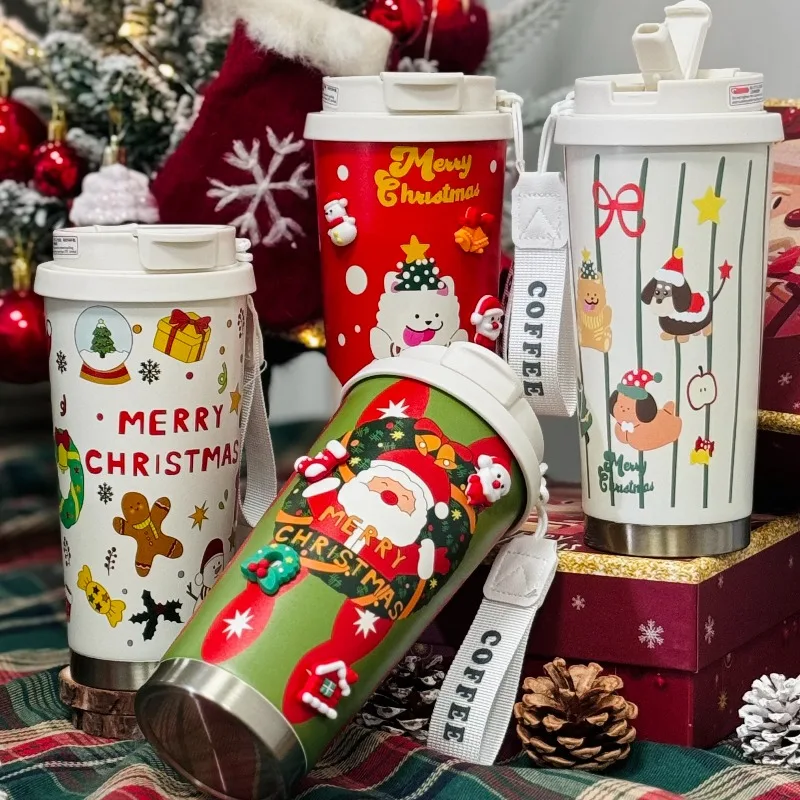 

Leakproof Straw Thermoses Portable Hot Drink Kawaii Take Away Thermoses Travel Drinkware Borraccia Termica Home Decorations