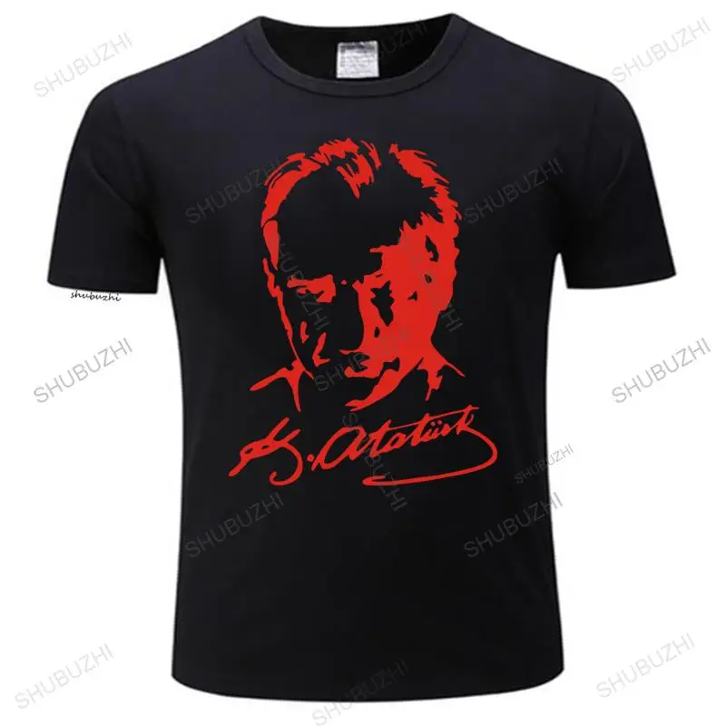 Fashion brand t shirt mens crew neck tees New Clothing Mustafa Kemal Ataturk T Shirt Father of Turkey Male Short Sleeve T-SHIRT