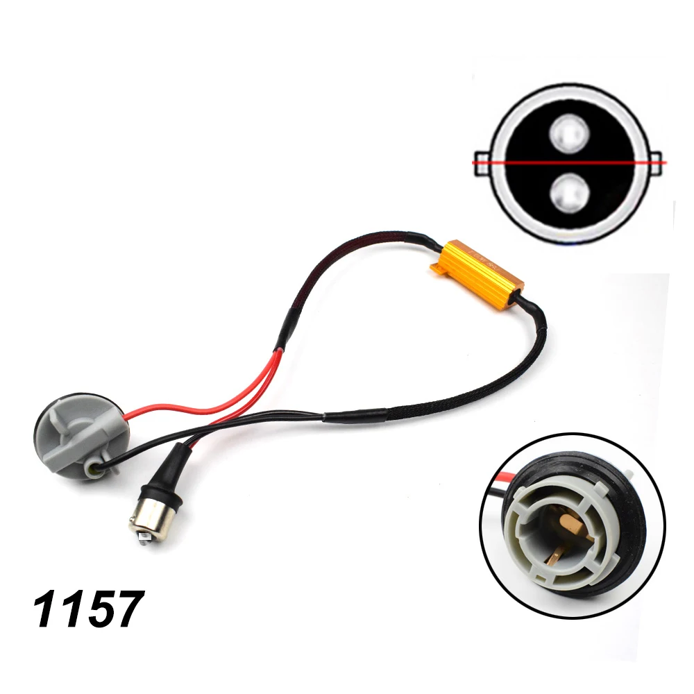 50 W 6/8 Ohm 1156 P21W PY21W BAU15S 1157 P21/5 W T20 7440 7443 T25 3157 Lastwiderstand Canbus Decoder Anti-Hyper-Flash-Fehlercode
