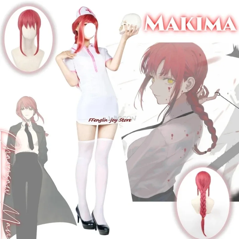 

Nene 2025 Makima аниме бензопила мужской костюм одежда парик косплей демон Redhead униформа медсестры сексуальная женщина Хэллоуин
