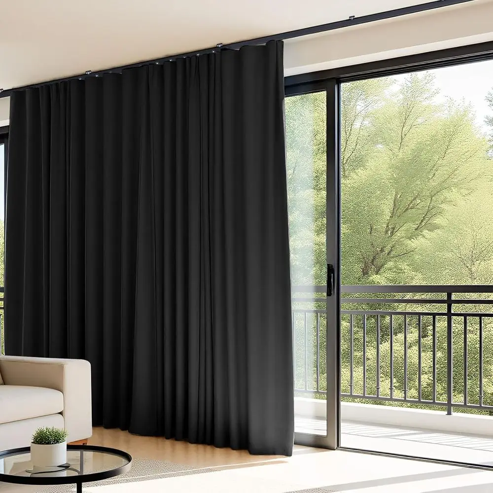 Blackout Curtain Track Set with Ceiling Mount for Living Room and Bedroom Privacy Dividers, 180x96