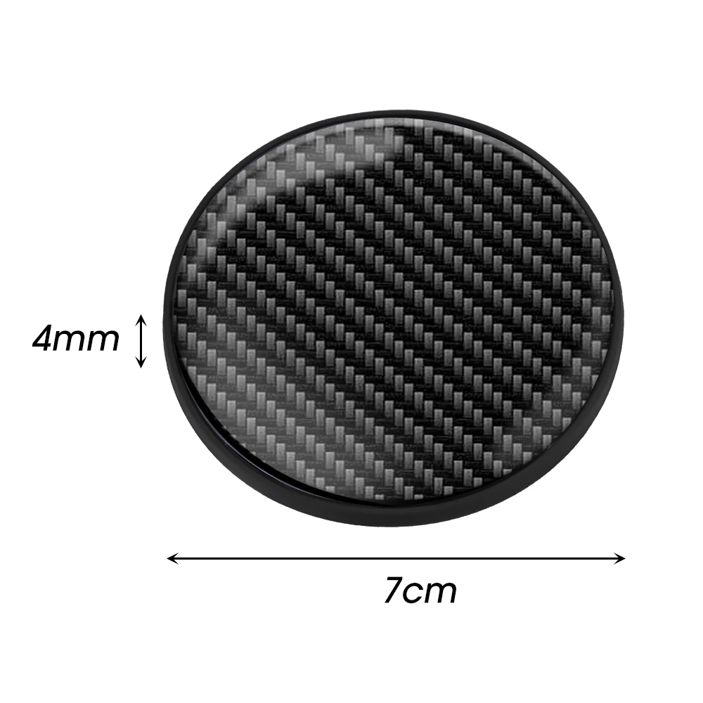 Carbon Fiber Pattern Anti Slip Car Cup Coaster, inserir almofadas para a maioria dos copos, decoração interior do veículo, acessórios