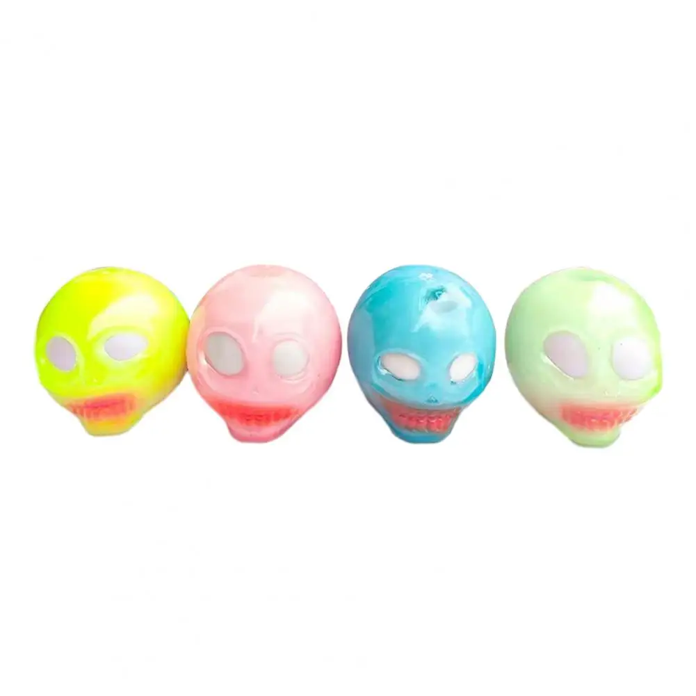 ผ่อนคลายความเครียด Ball Glow-in-the-dark Skull ความเครียดสําหรับความวิตกกังวลบรรเทานุ่ม Tpr บีบของเล่นสําหรับเด็กวัยรุ่นผู้ใหญ่