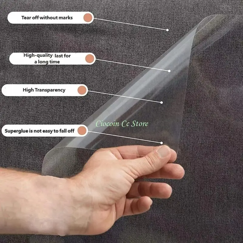 X90F 4PCS Clear PVC Anti Scratch Film Adhesive Tape Pet Scratch Protectors for Sofa Pet Protector Easy Application