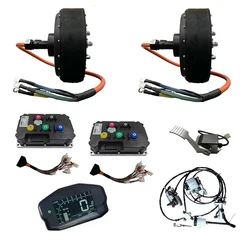 Dual QS Motor 273 8000W V3 Hub Motor Electric Car Conversion Kits with Fardriver Controller ND72850