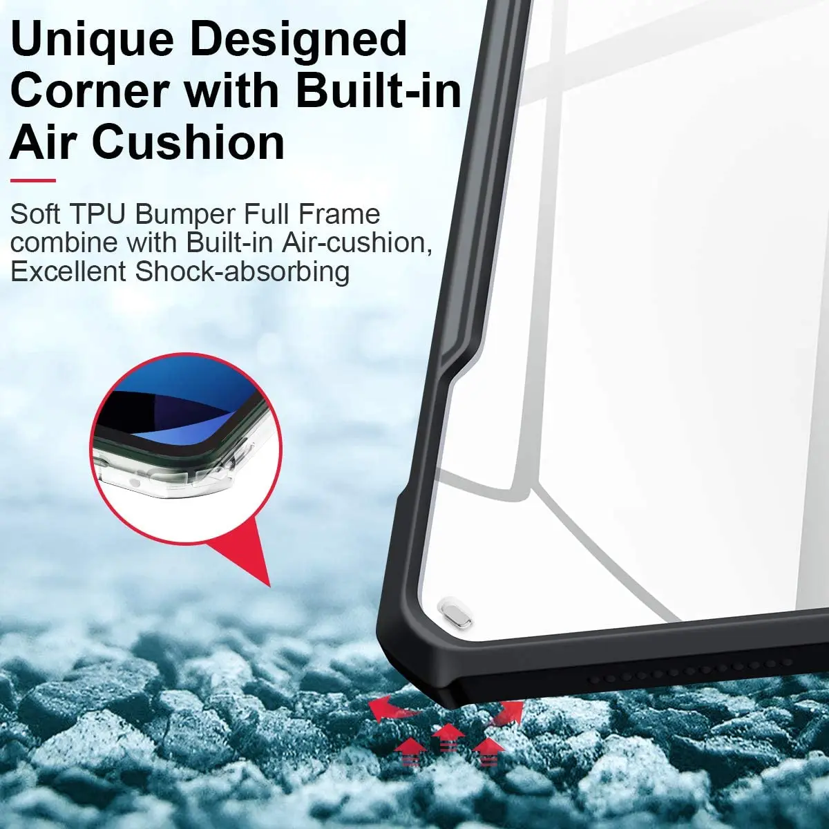 Xundd For iPad Air 5 2022 Air 4 10.2 Case For iPad 5th Generation Mini 6 11 Pro Airbag Shockproof Shell Back Clear Tablet Cover