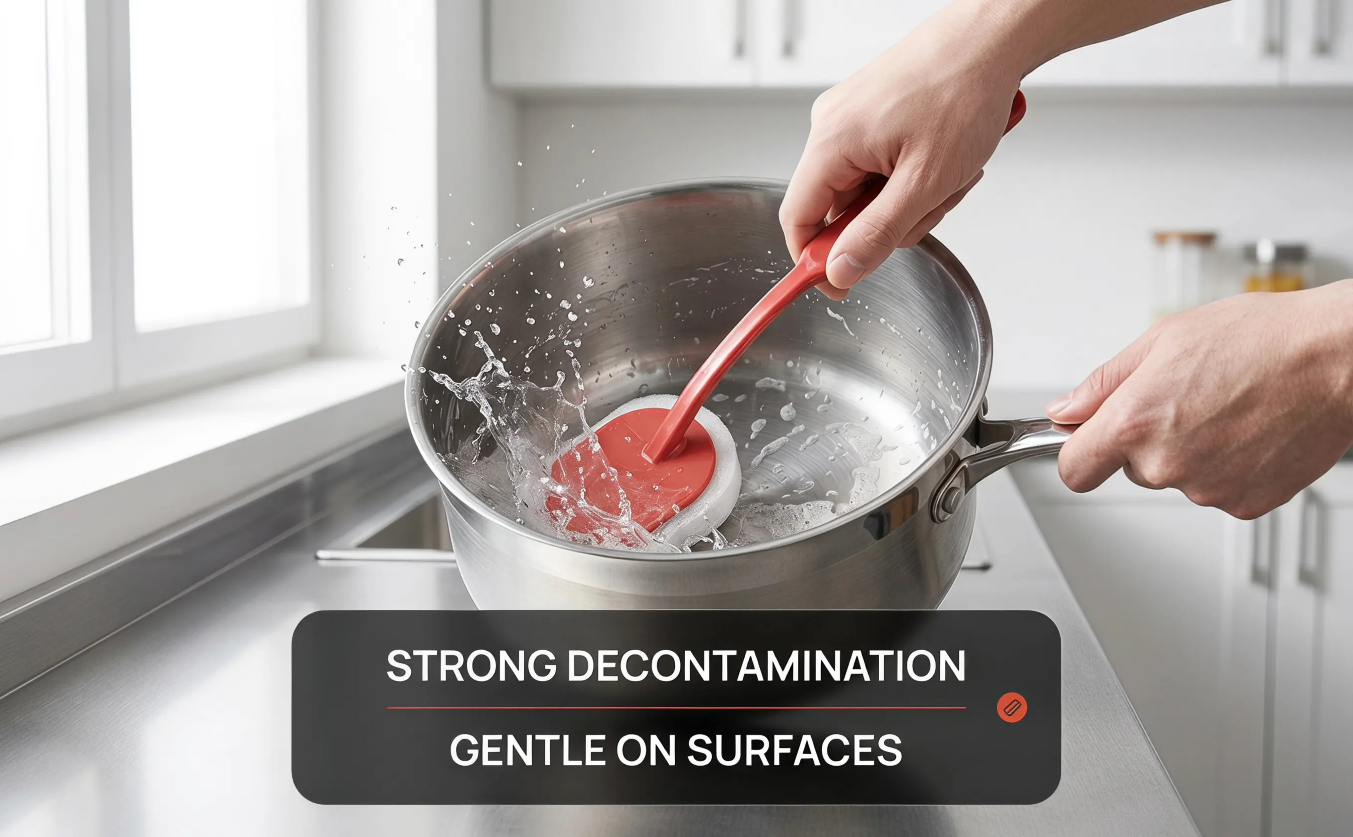3Pcs Premium Sponge Brush with Delicate Surface Heavy Duty Cleaning Scrubber for Pots Bowls Sinks Kitchenware Washing Sponge