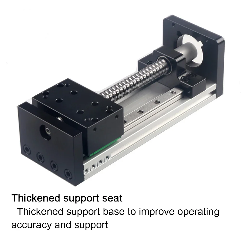 Trilho de guia linear, estágio deslizante, trilho linear duplo, eixo xyz, parafuso esférico 1605 1610 para nema 23 stepper 60mm, servo motor, carga máxima 60kg