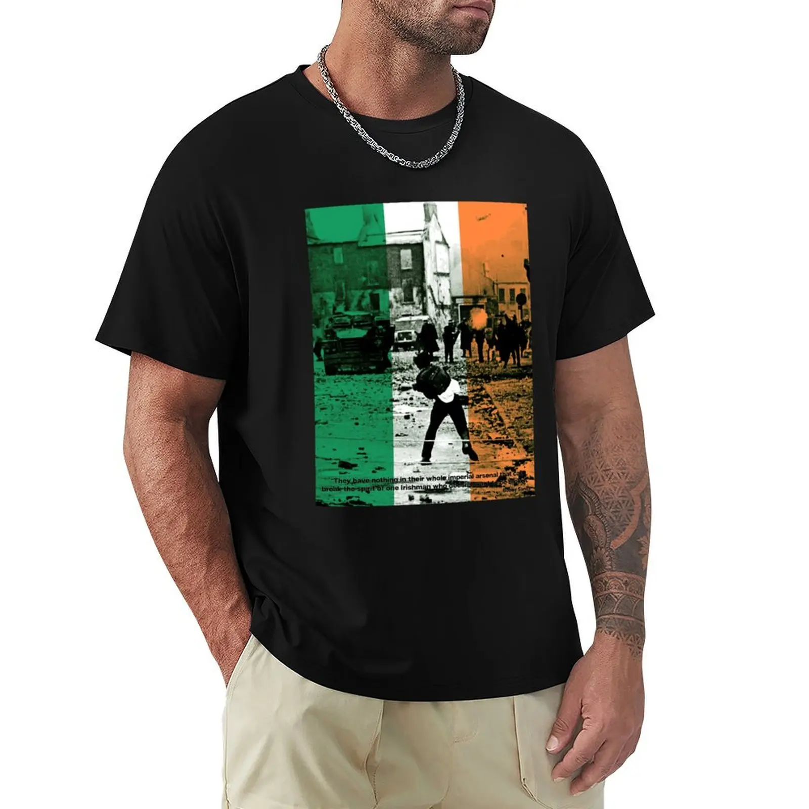 Bobby Sands - An Irishman who doesnt want to be broken. T-Shirt Soft Cotton Print T-Shirt