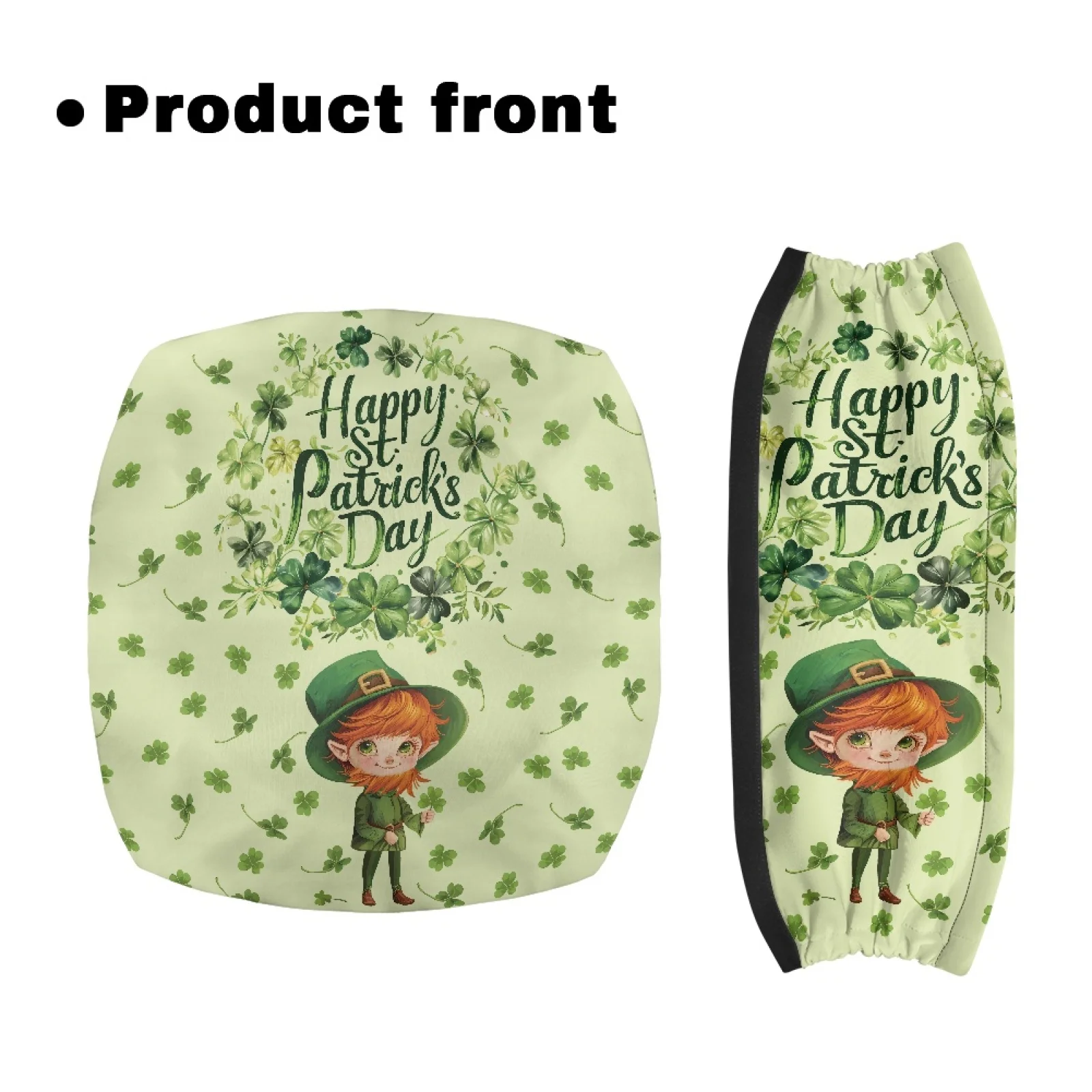 Coloranimal Leprechaun Clover Print 2 Pieces Rollator Seat Back Rest Covers for Ladies Rollator Walker Seat and Back New Design