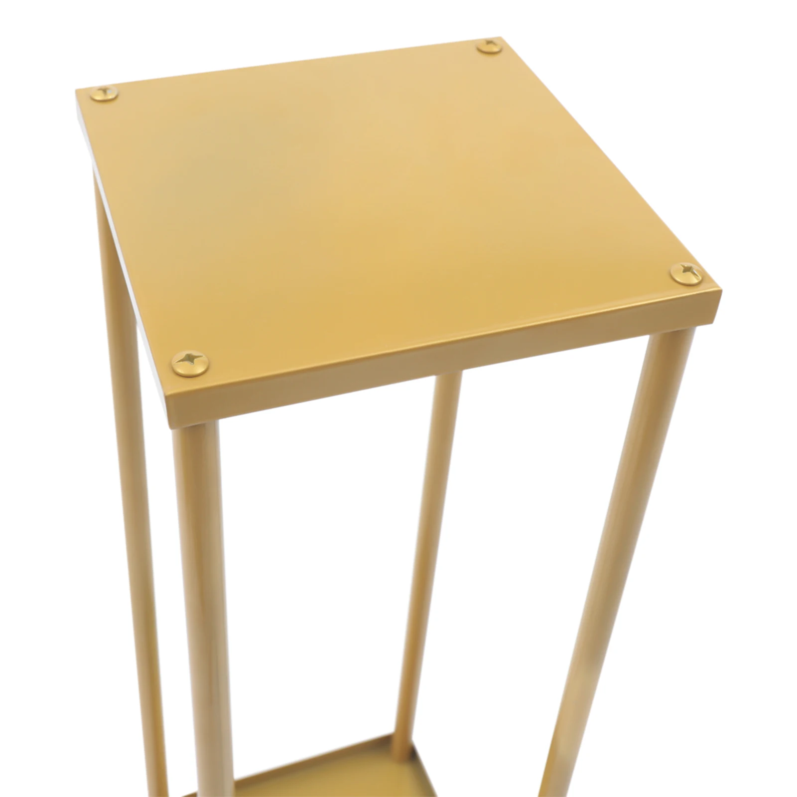 2pcs Metal Flower Stand 60cm Floor Vase Rack for Wedding Party Decor (Gold）