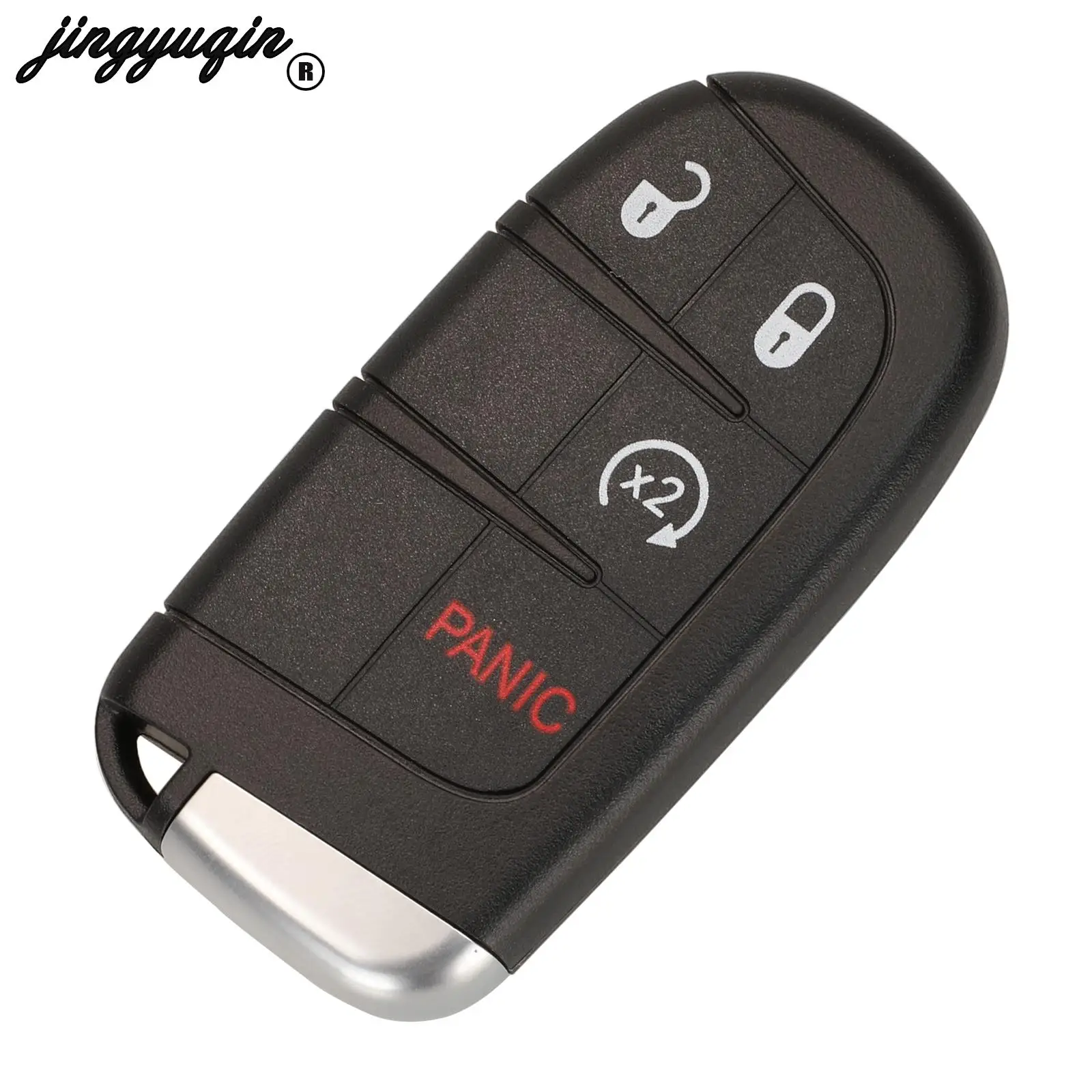 jingyuqin For Jeep Grand Cherokee Dodge Ram 1500 Journey Charger Dart Challenger Durango Chrysler 300 Remote Key Shell 2/3/4/5BT