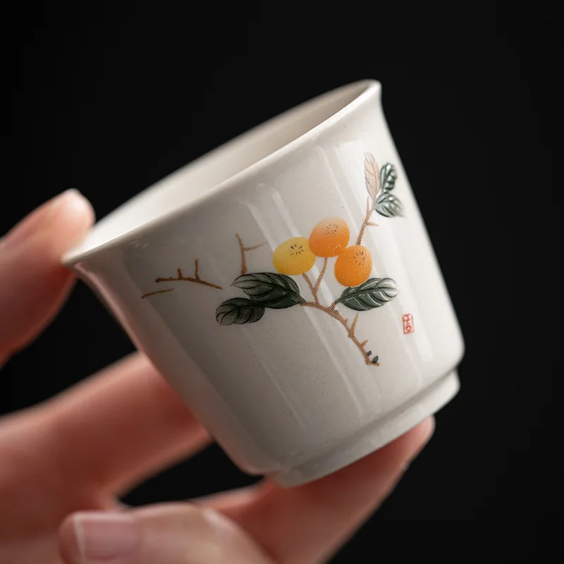 

Ceramic tea cups made of wood ash, tea sets, tea tasting cups, handcrafted antique master cups, Japanese style