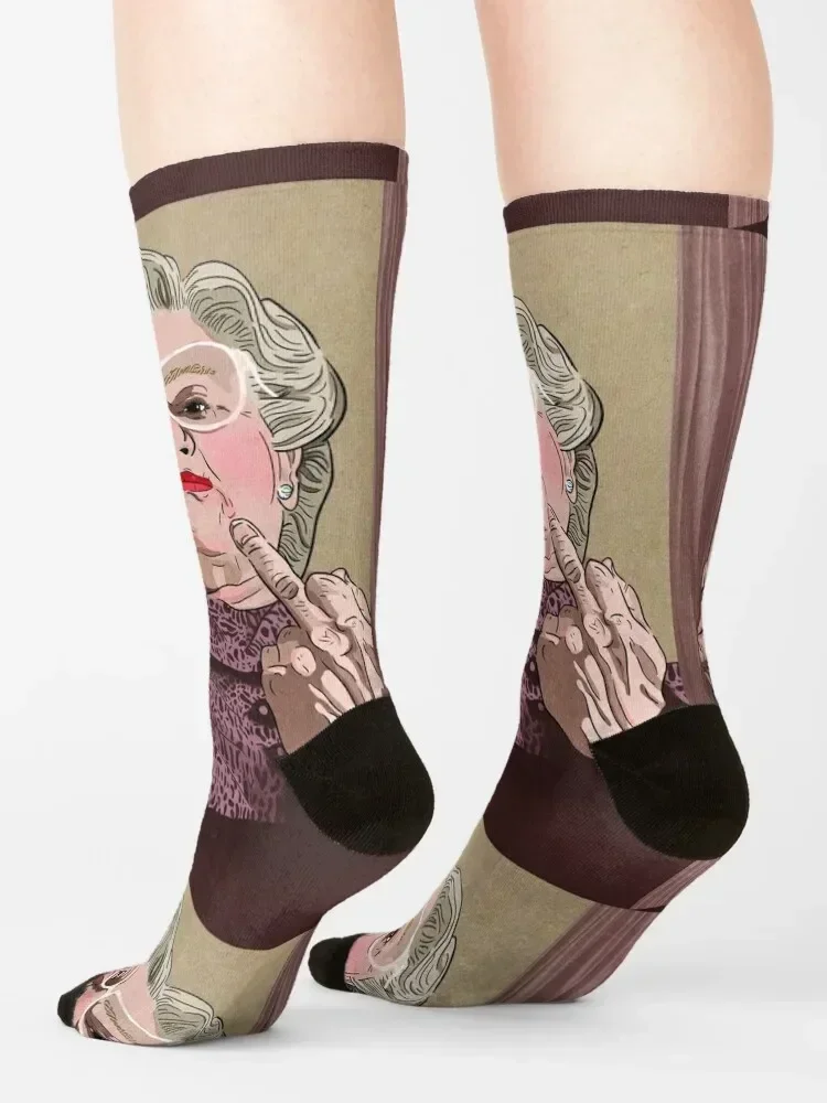 Mrs DouCustom fire-Chaussettes mi-doigt pour hommes et femmes, Illustration, C. Williams, Film, Football, Hiver, Luxe