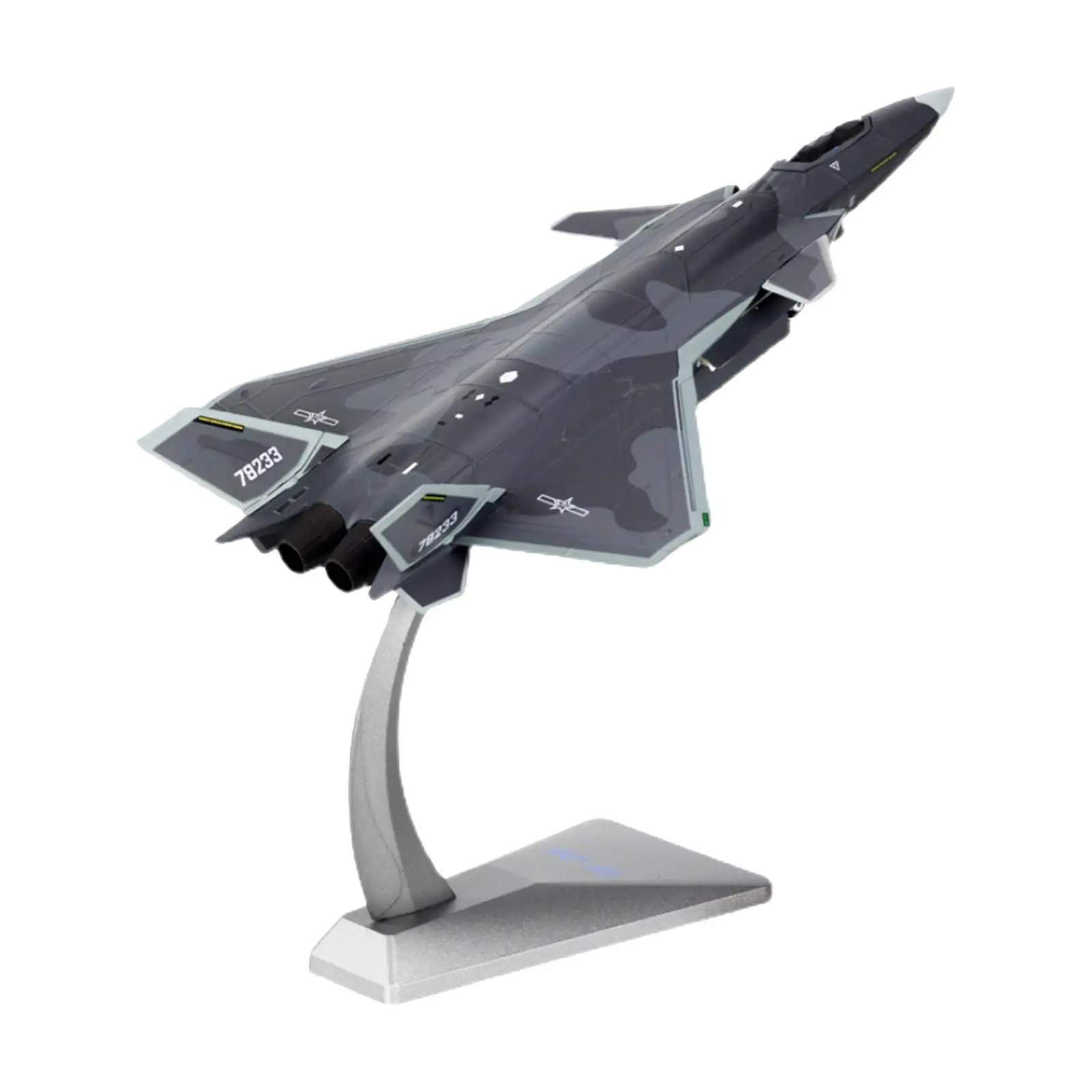 1/72 J20 Fighter,Alloy Model Plane Toy,Simulation Airplane Display Aircraft Ornament for Living Room,Bedroom,TV Cabinet Shelf