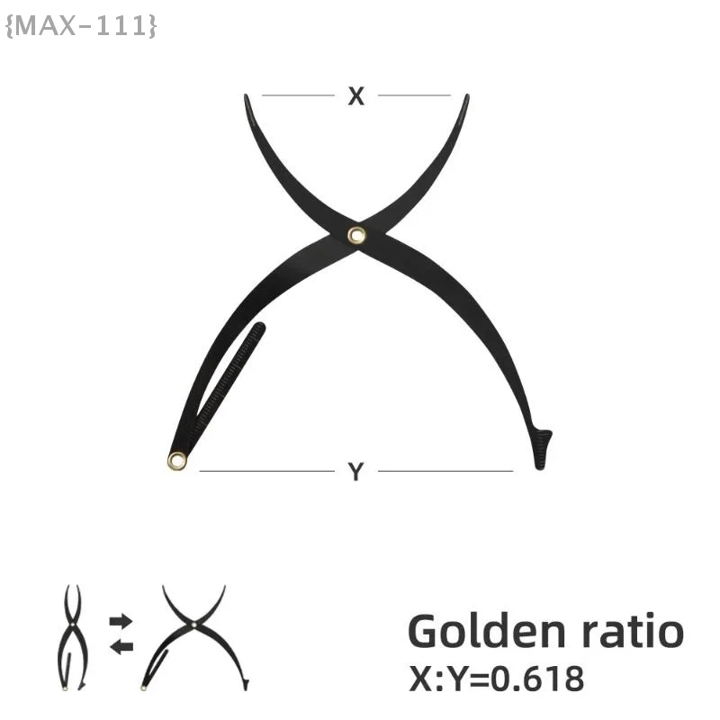 1 Pcs Golden Ratio Eyebrow Stencil, Stainless Steel Microblading Ruler Tool With Positioning Guide For Perfect Brows
