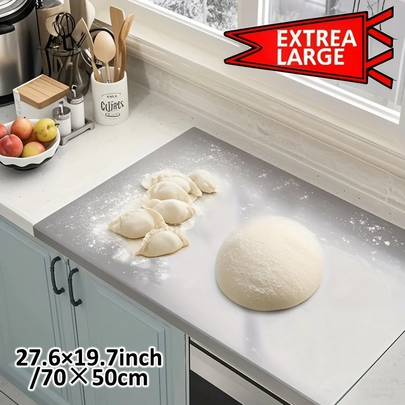 

Multiple Sizes Available Stainless Steel Dough Kneading Board With Lip - Multi-Purpose Cutting & Baking Board For Meat, Fruits & Bread | Perfect Gift For Father'S Day, Christmas, Thanksgiving, New Year & Housewarming | Ideal For Meal Prep Lovers
