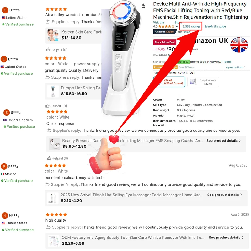 Best Selling Product Tiktok Hot Selling Facial Massager Home Use Bea-uty Equipment Products Face Lifting Device New Arrival
