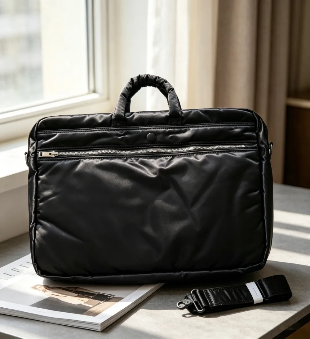 Business Casual Men's Handbag, Premium Quality Laptop Briefcase, Fashion Single Shoulder Crossbody Commuter Bag for Office view 2