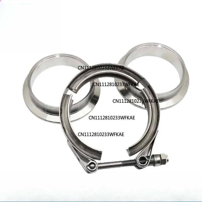 Exhaust pipe male and female flange kit car modification pipe clip