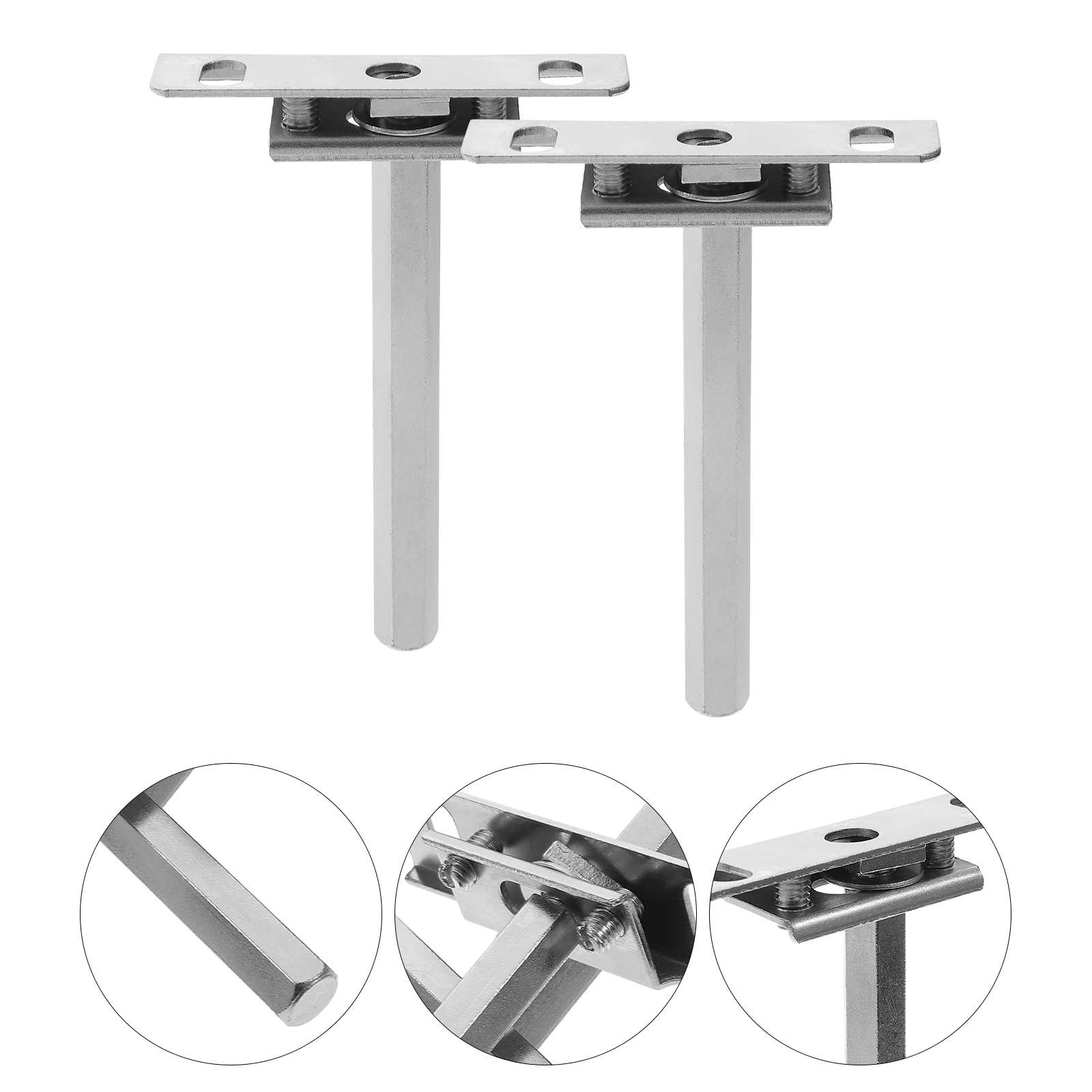 

4Pcs Hidden Shelf Brackets T-Shaped Heavy Duty Shelf Mount for Floating Shelves Strong Metal Wall Brackets Wall Bracket