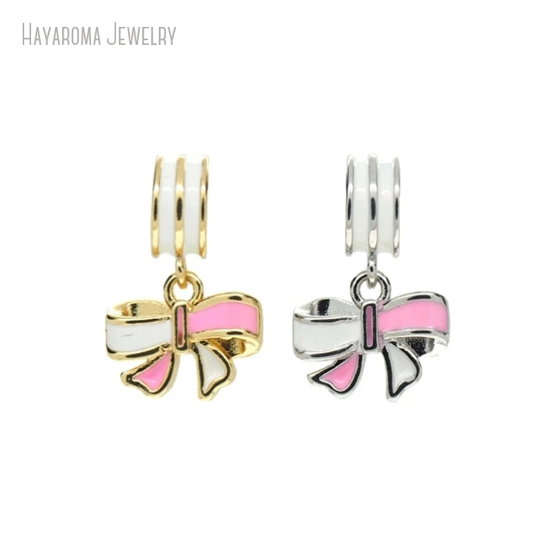 

10Pcs Bowknot Color Metal Pendant Wholesale Copper Jewelry Charms