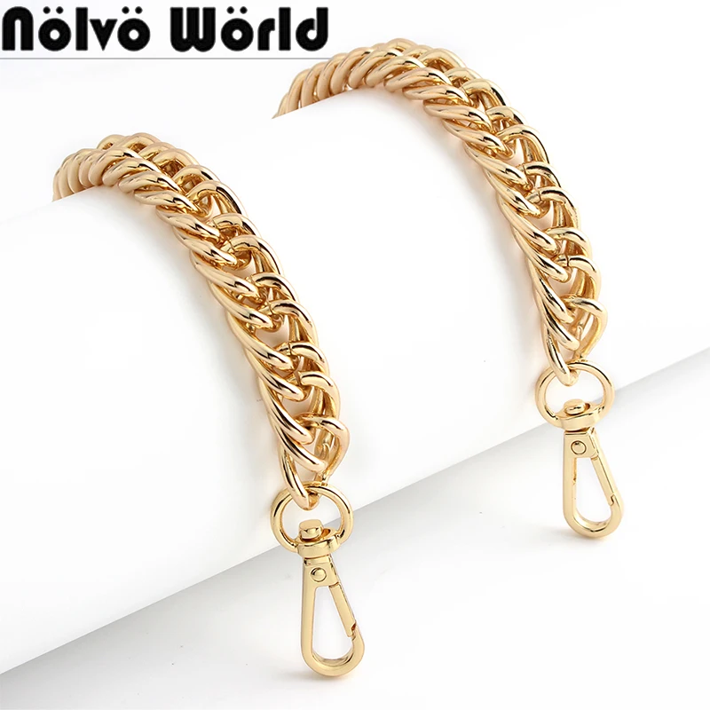 2/5/7PCS 14-15mm 60-100-120cm Gold Luxury Aluminum Metal Shoulder Strap For DIY Handbag Purse Adjustable Bags Chain Accessories