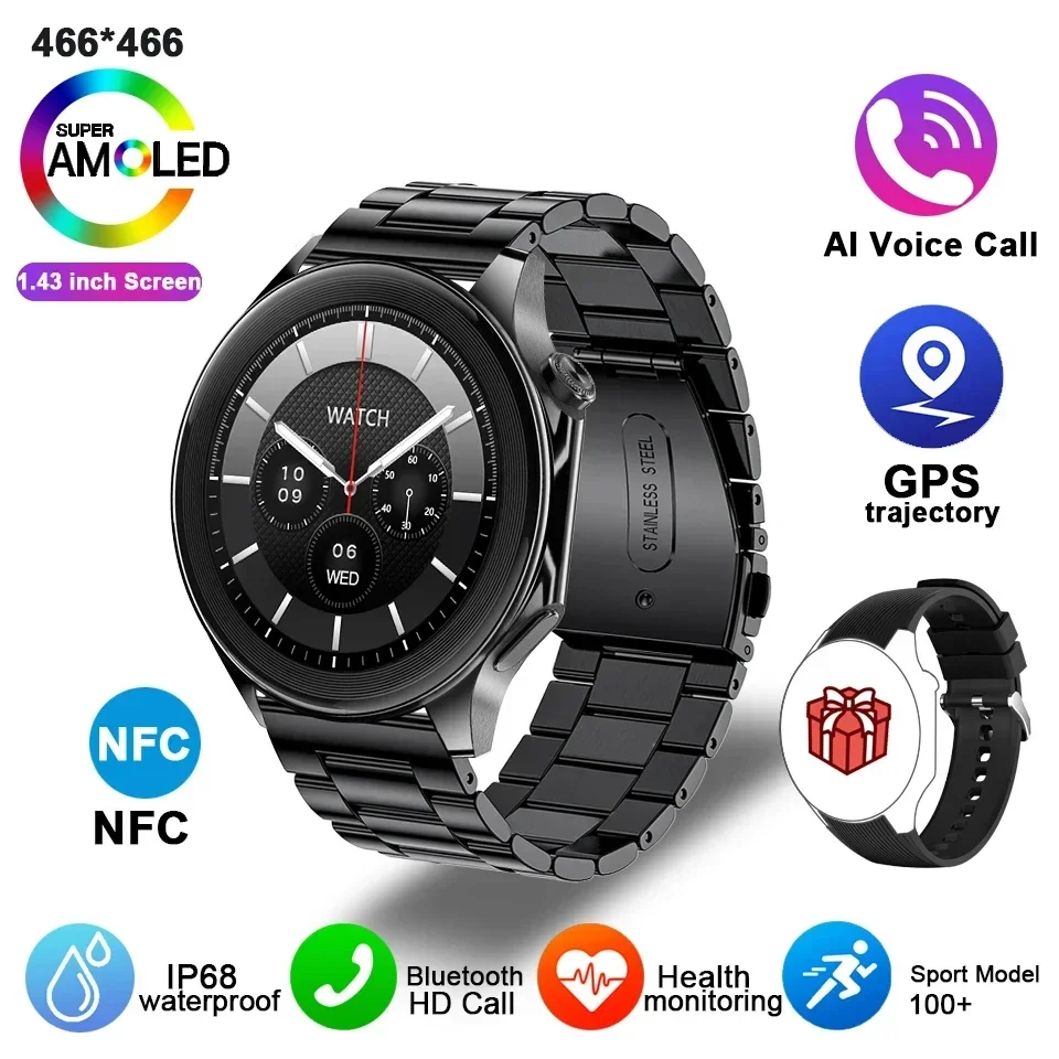 

2024 New Men's Premium Smart Watch - Full View Screen, Bluetooth Call, Heart Rate & Blood Oxygen Monitoring, Ideal for Sports.