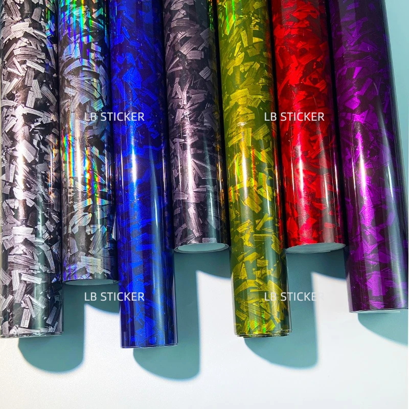 

Glossy Carbon Fiber Film Forged Carbon Fiber Vinyl Wrap Film Waterproof Self Adhesive Decal for Car Motorcycle Bike Body Film