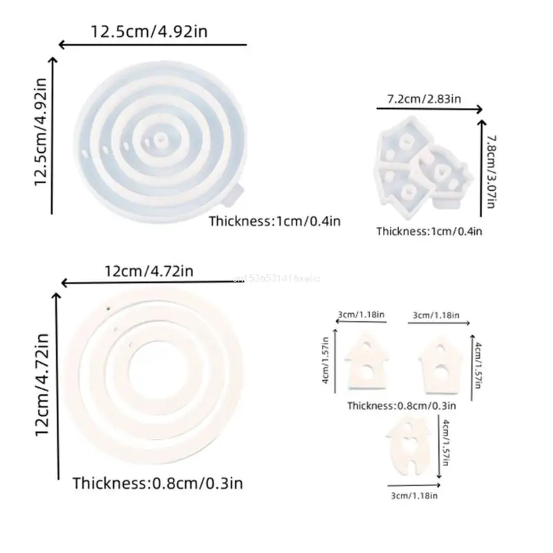 Trang Sức Giọt 6 Kết Nối Vòng Tròn Nhà Khuôn Măng Thạch Cao Khuôn Nhựa Khuôn Trang Trí Nhà Cửa