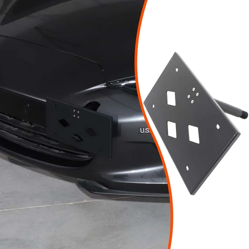 

Aluminum Alloy Black For Mazda MX-5 ND 2016-2025+ Car front bumper license plate rack exterior accessories (Japanese version)