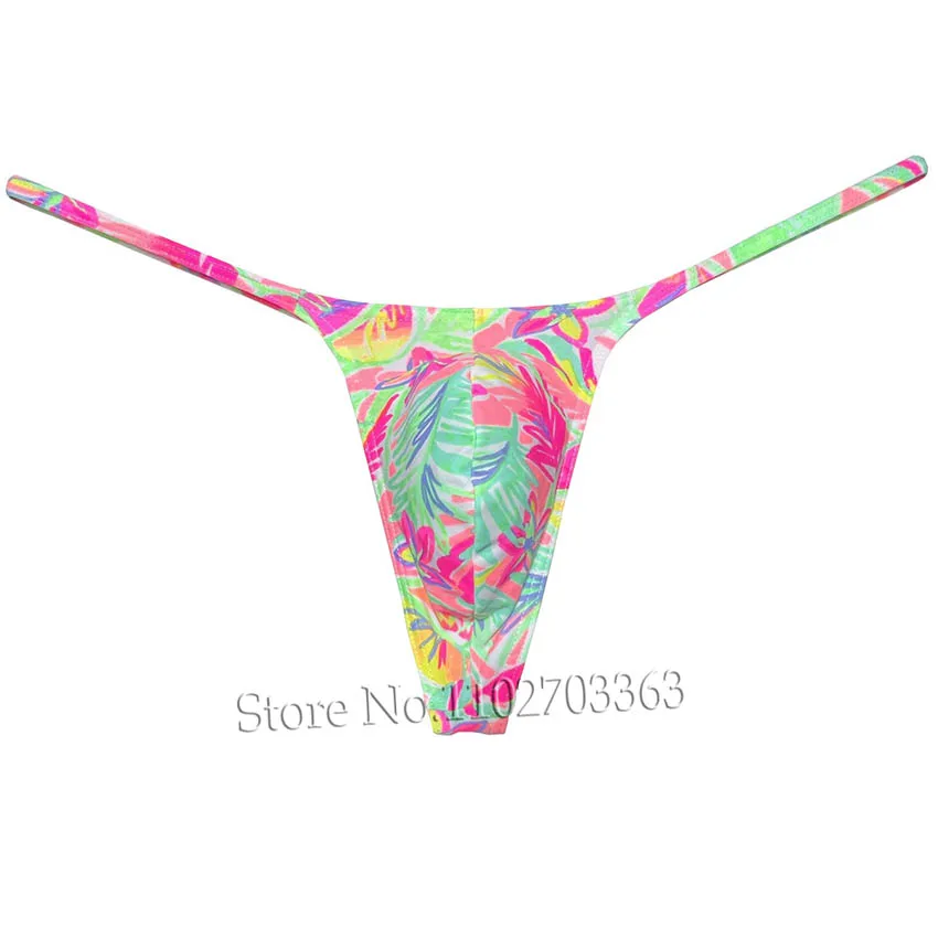 Cheeky Swim Thong Men's Underwear Micro Tangas G-string for Man Enhance Pouch Male Bikini Lingerie Low Rise Beach Briefs Slip