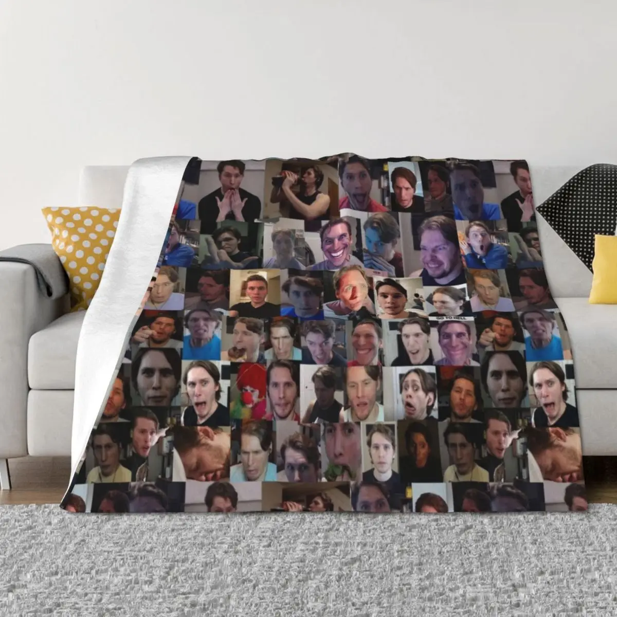 

Jerma Collage Throw Blanket Sofa Throw Luxury St manga Summer Beddings Blankets