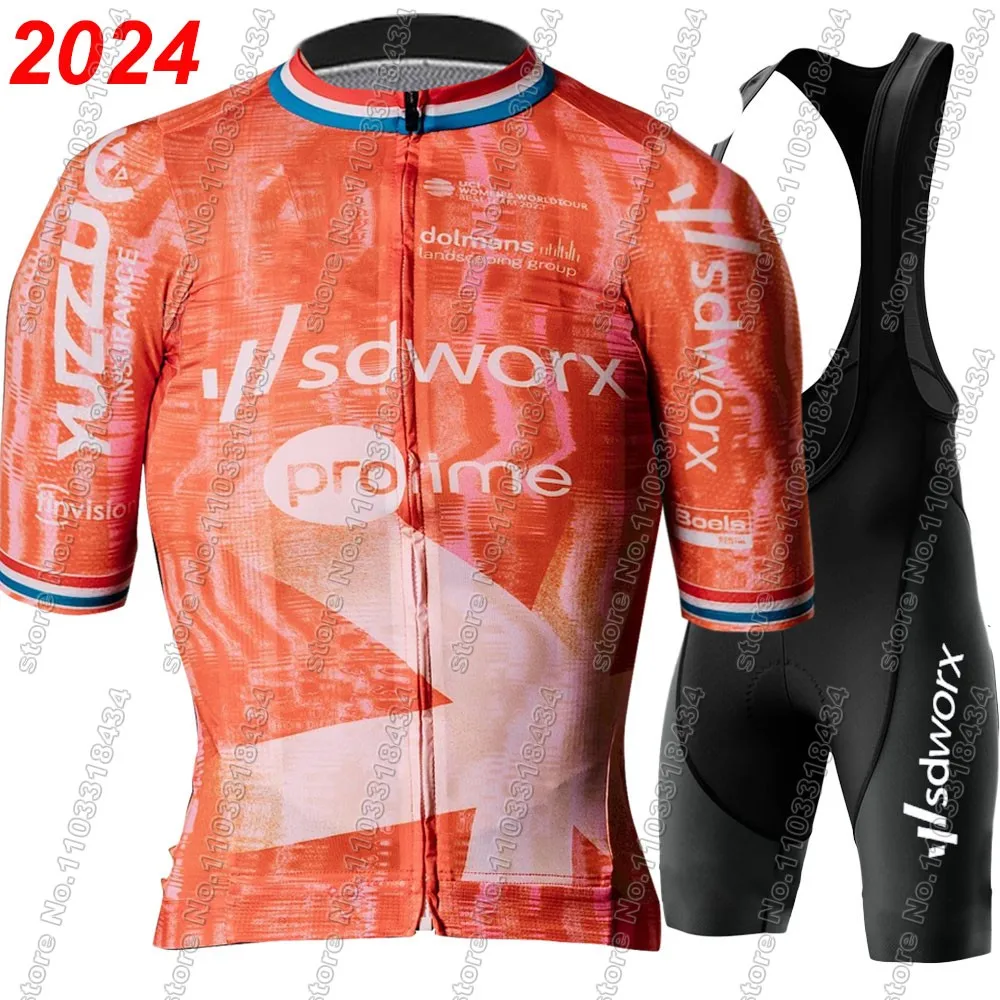 Sd Worx Cycling Jersey 2024 Women Set Bicycle netherlands Clothing Kit Road Bike Shirts Suit Bicycle Bib Shorts MTB Ropa Maillot