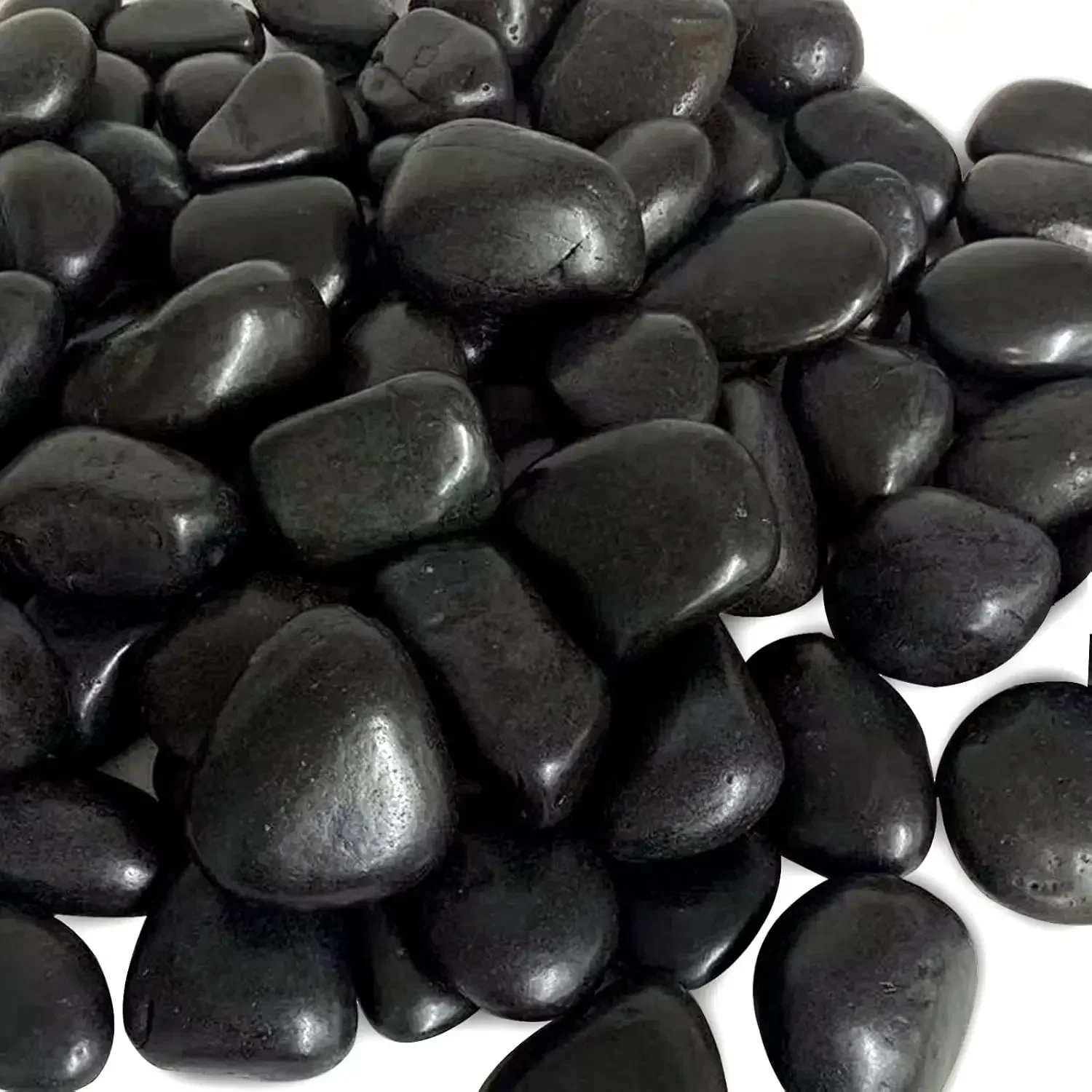

40 Pounds Black Natural River Pebbles – 2-3 Inch Decorative Black Ornamental River Pebbles for Garden Landscaping, Home Décor, O