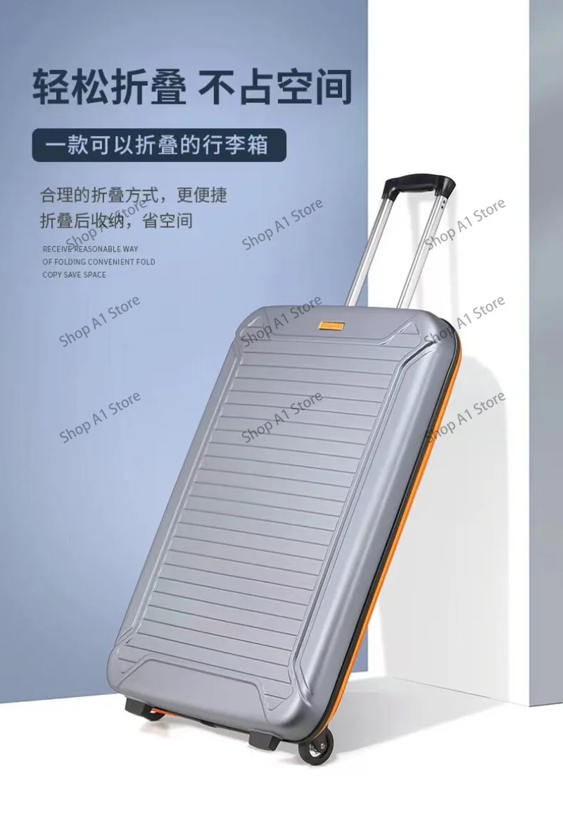Folding trolley case, suitcase, large-capacity suitcase, 20-inch boarding case, a must for business travel
