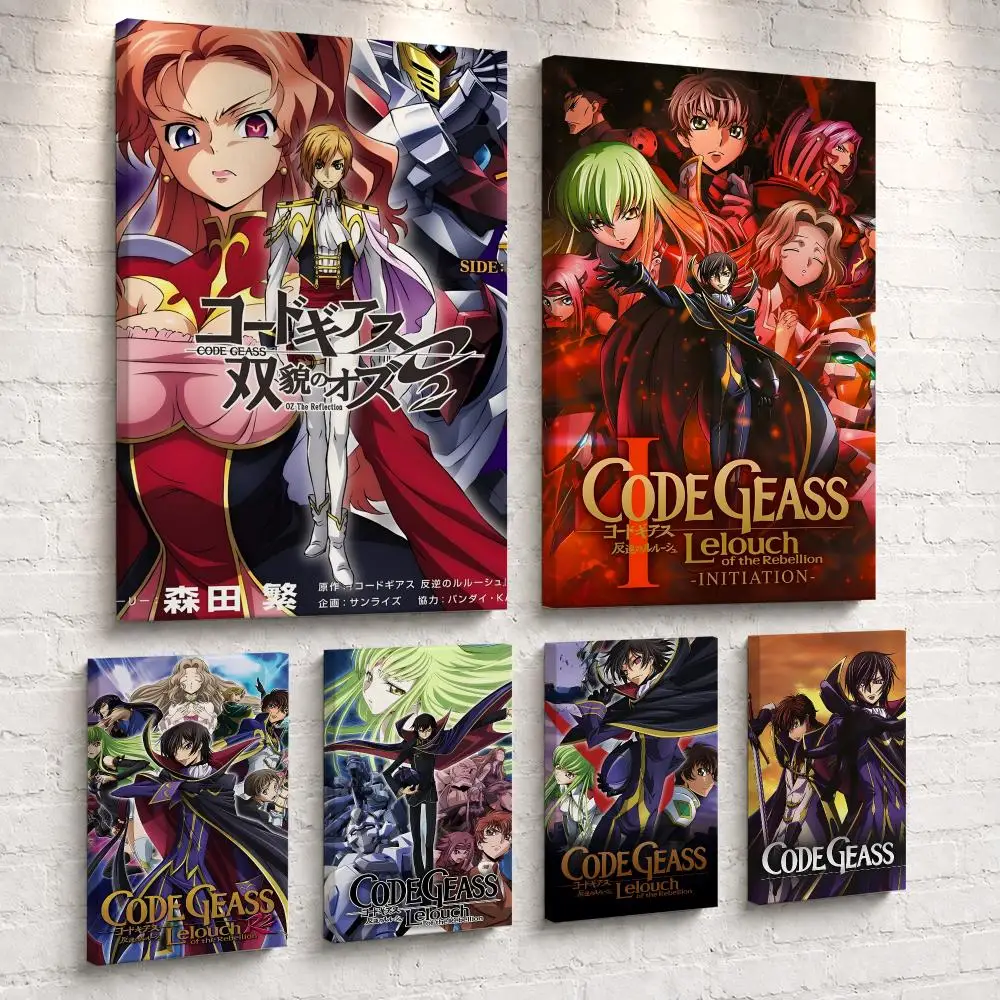 Anime C-Code G-Geass Framed Wall Painting Ready to Hang Canvas Poster for Bedroom Living Room Hallway Home Decor Gift