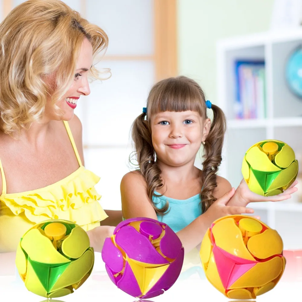 1Pcs Fun Color Changing Double Magic Ball Hand Throwing Sensory Decompression Accessory Kids Adults Creative Gift Toy