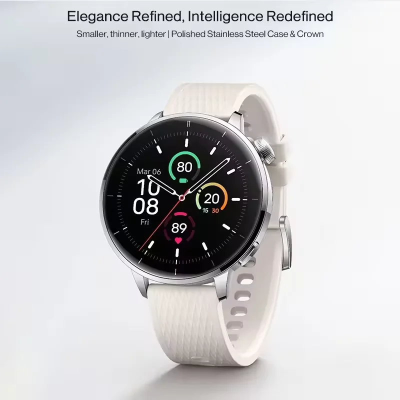 النسخة العالمية OnePlus Watch 3 43mm Smartwatch 1.32 بوصة AMOLED عرض يصل إلى 60H عمر البطارية Wear OS بواسطة Google GPS NFC