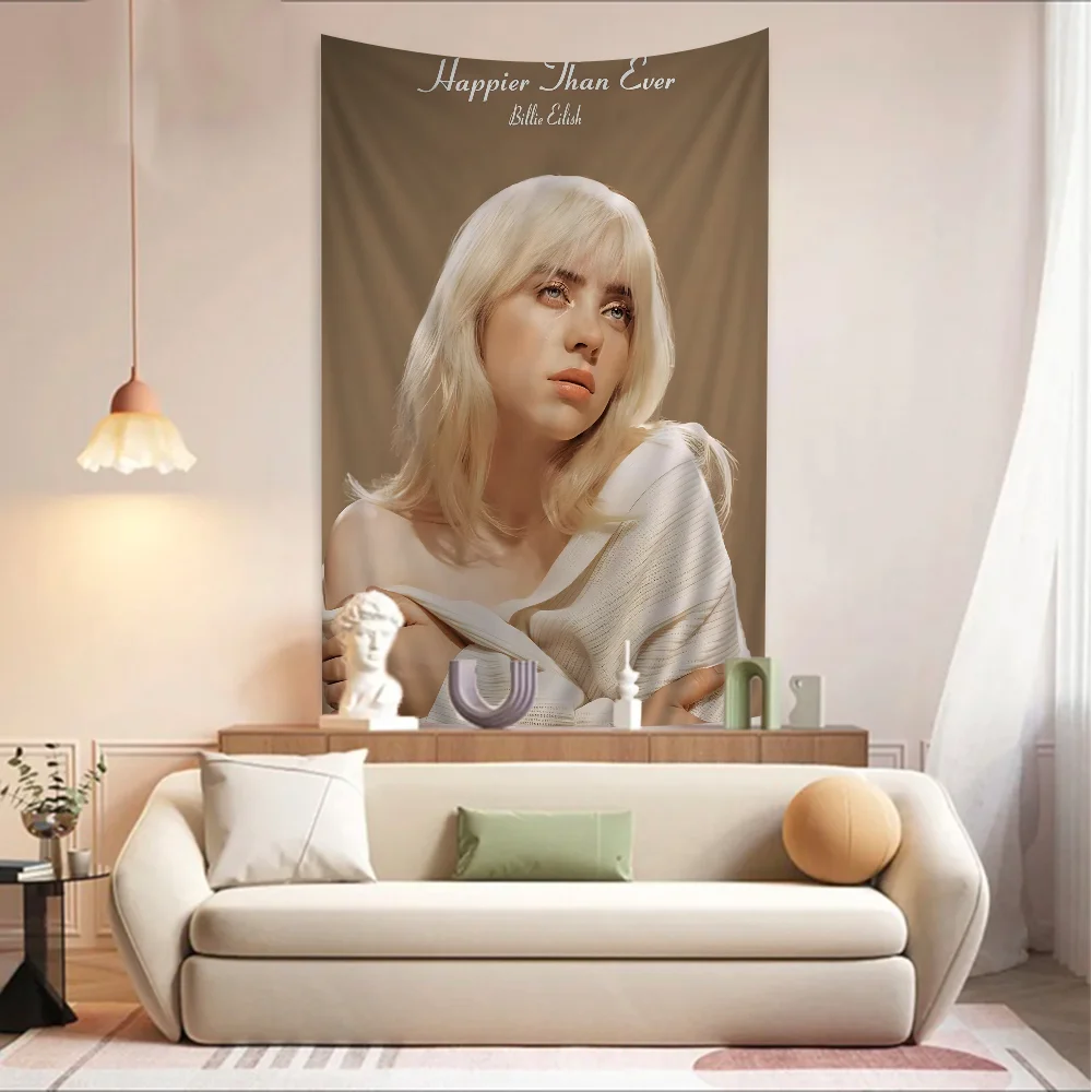 B-Billie E-Eilish Hot Singer Vintage Posters Sticky Whitepaper Prints Posters Artwork Posters Wall Stickers