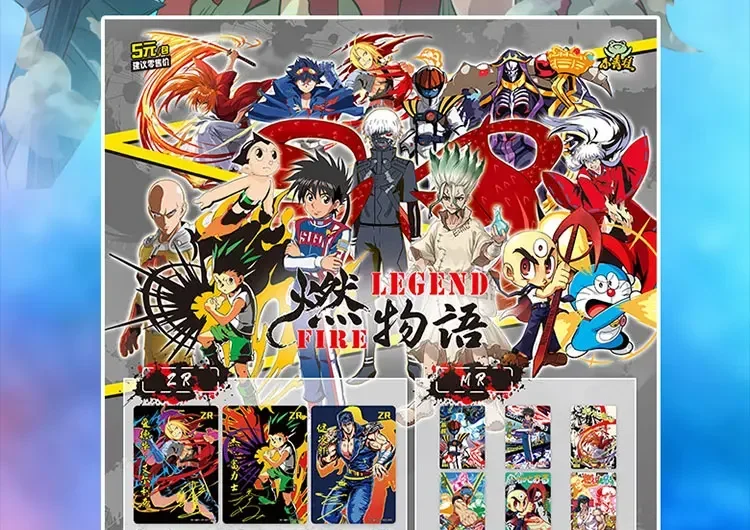 Fire Legend Card Rare PTR Cards Male God Anime ONE PUNCH-MAN ZR Signature Cards Anime Collection Card Child Gifts