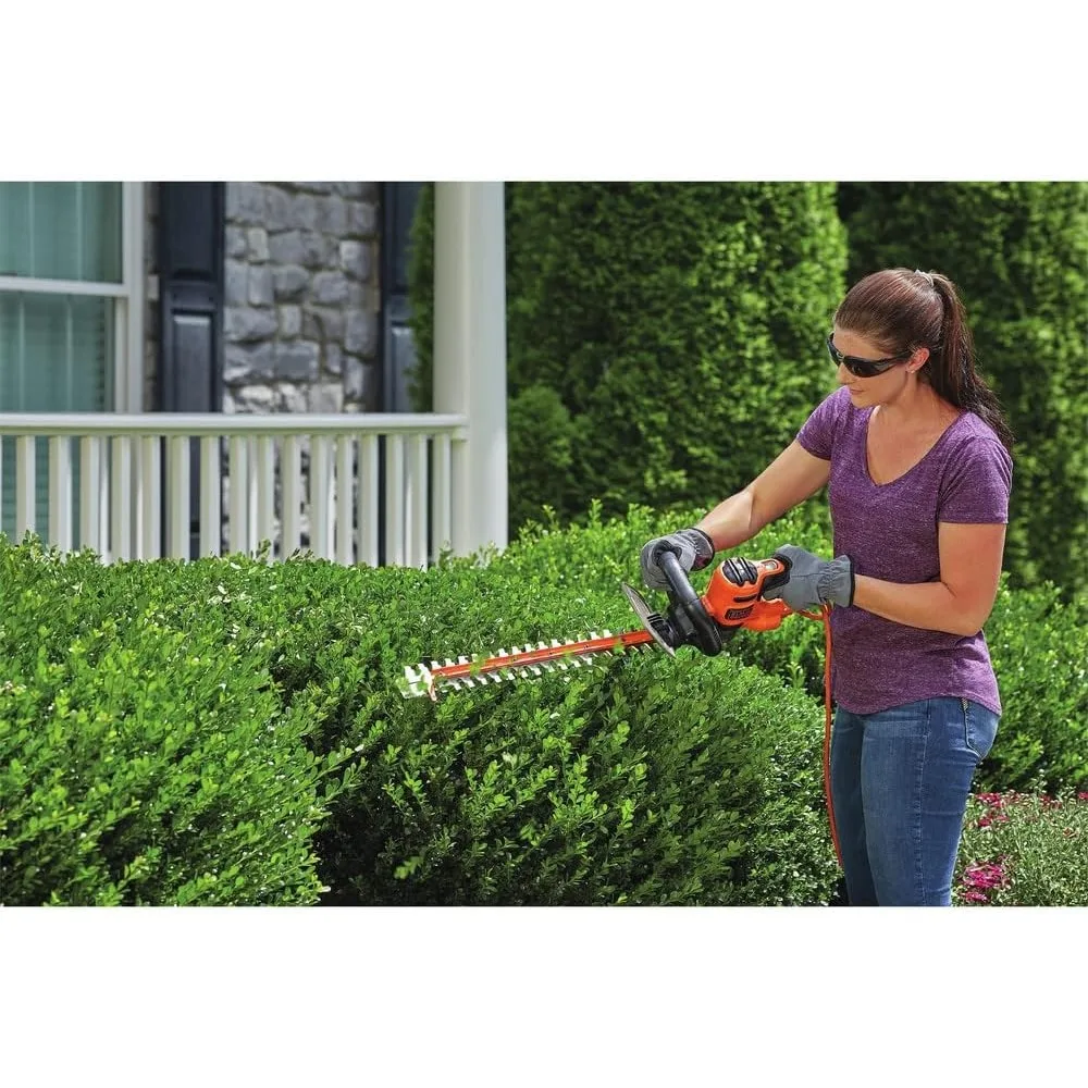 20-Inch Corded Hedge Trimmer with Saw Blade, Cuts Up to 1.5-Inch Thick Branches, Lightweight Design for Easy Use