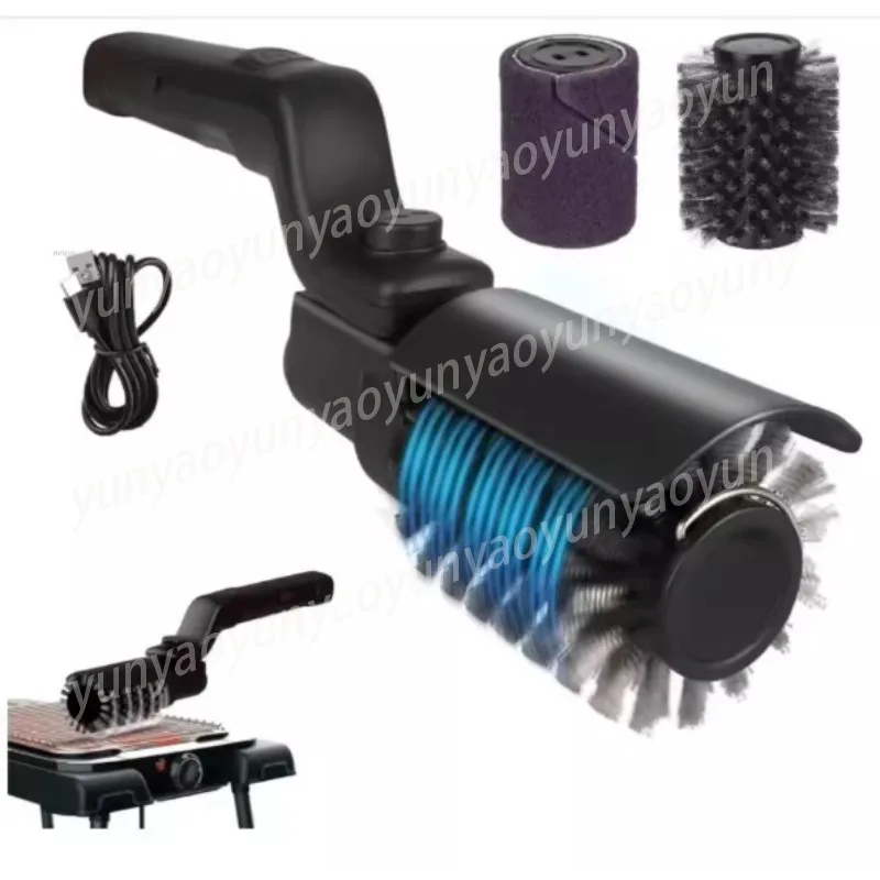 

Upgraded Electric Grill Brush, Angle Adjustable Cordless Rechargeable Grill Cleaning Brush