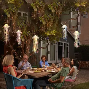 Degrade Denizanası ışık Festivali sarkıt aydınlatma veranda dekor el yapımı küçük gece yepyeni 1 adet 6 ana satış zemin lambası ve çocuk kolye-no. 2